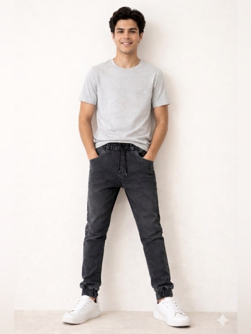 Men's Black Jogger Jeans - Classic Slim Fit